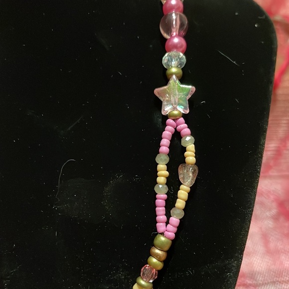 Handmade Artisan Mushroom Choker w New & Upcycled Beads Magnetic Clasp 🍄‍🟫 - Picture 3 of 4